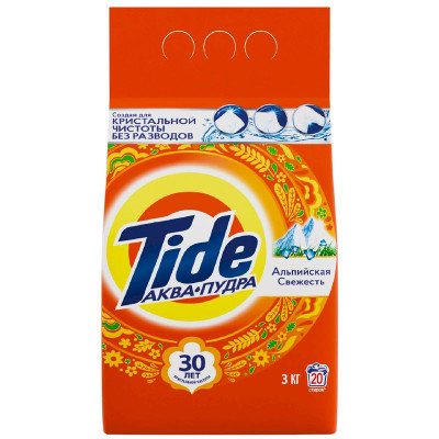 Изображение товара Порошок стиральный Tide альпийская свежесть автомат 3кг