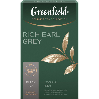 Изображение товара Чай Greenfield Rich Earl Grey с ароматом бергамота и пряностей чёрный, 100г