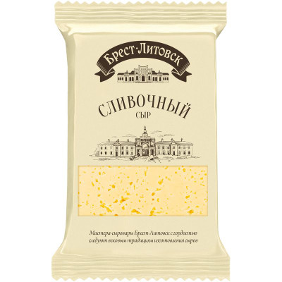 Изображение товара Сыр Брест-Литовск Сливочный 50%, 200г