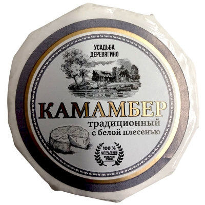 Изображение товара Сыр мягкий Усадьба Деревягино Камамбер Традиционный с белой плесенью 45%, 150г