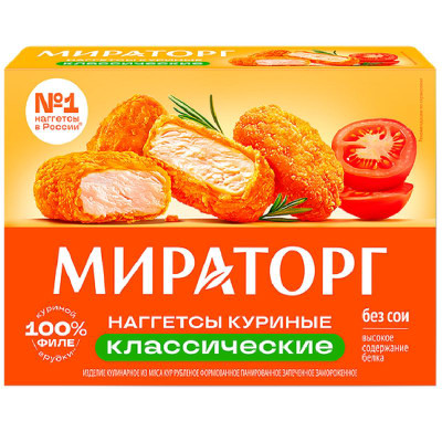 Изображение товара Наггетсы Мираторг Классические куриные, 250г