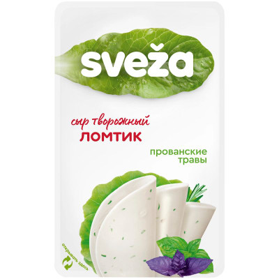 Изображение товара Сыр творожный Савушкин прованские травы нарезка 60%, 150г