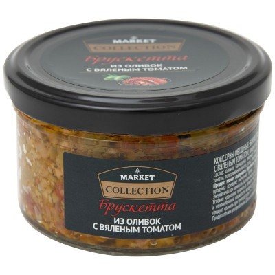 Изображение товара Брускетта вяленые томаты и оливки Market Collection, 150г