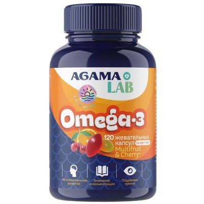 Детская Оmega-3 Agama Lab мультифрукт №120, 700мг