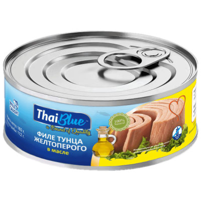 Изображение товара Филе Thai Blue тунца желтоперого в масле, 160г
