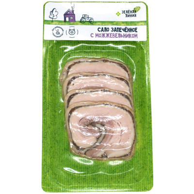 Изображение товара Сало Запеченное с можжевельником из шпика свиного Зелёная Линия, 100г