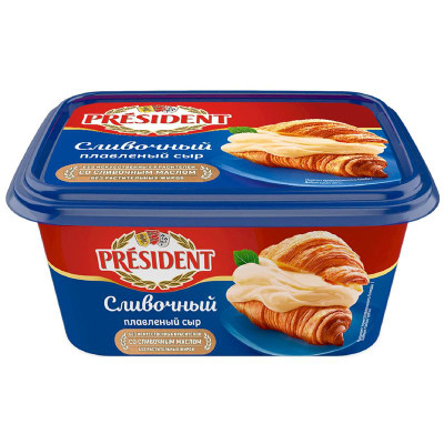 Изображение товара Сыр плавленый President Сливочный 45%, 400г