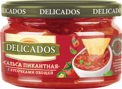 Изображение товара Соус овощной Delicados Сальса пикантная, 200мл