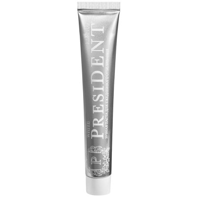 Изображение товара Зубная паста President White RDA 100 для ежедневного отбеливания, 75г