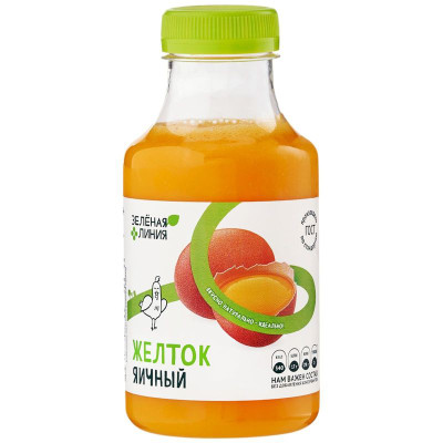 Изображение товара Желток яичный пастеризованный охлаждённый жидкий Зелёная Линия, 330мл