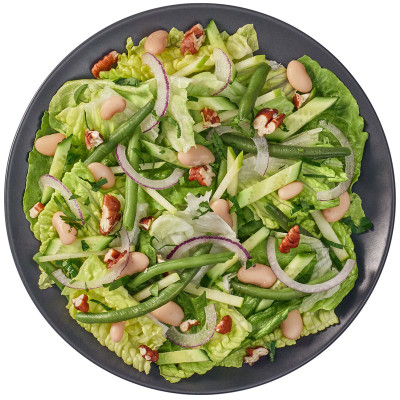 Изображение товара Салат Зеленый с фасолью и грецким орехом Перекрёсток Select, 160г