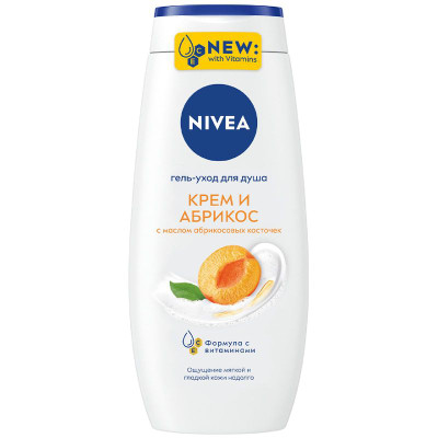 Изображение товара Гель-уход Nivea для душа Крем абрикос, 250мл