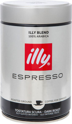 Изображение товара Кофе Illy эспрессо молотый 100% арабика тёмной обжарки, 250г