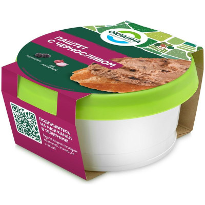 Изображение товара Паштет Окраина с черносливом категории Б, 150г