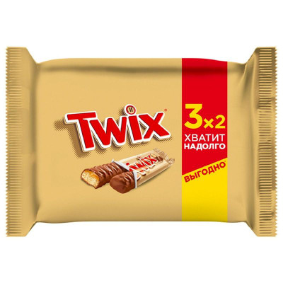 Изображение товара Батончик Twix шоколадный с карамелью 3х55г