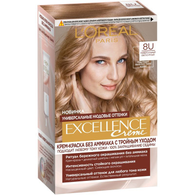Изображение товара Крем-краска для волос Loreal Paris Excellence Creme без аммиака 8U
