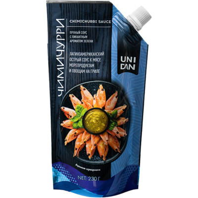Изображение товара Соус Uni Dan Чимичурри острый для вторых блюд, 230мл