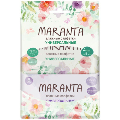 Изображение товара Салфетки влажные универсальные Maranta, 32шт