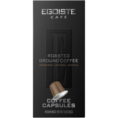 Изображение товара Кофе в капсулах Egoiste Espresso натуральный жареный молотый, 10х5г