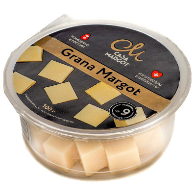 Изображение товара Сыр твёрдый Casa Margot Грана Марго 40%, 100г