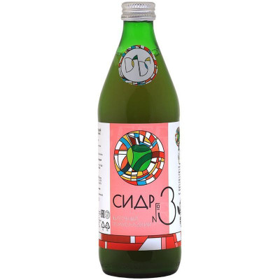 Изображение товара Сидр Дальняя Дача №3 яблочный полусладкий, 500мл