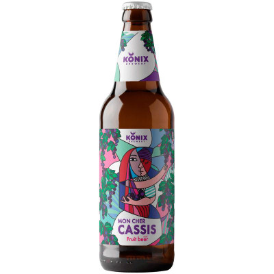 Изображение товара Напиток пивной Mon Cher Cassis пастеризованный 4.5%, 450мл