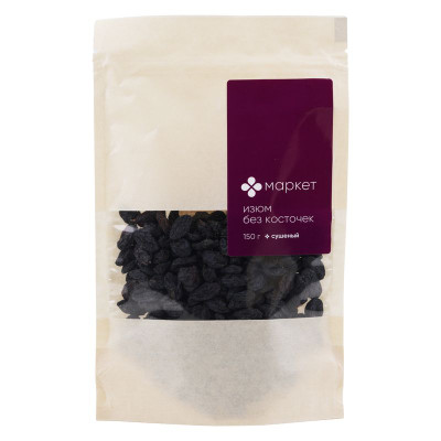 Изображение товара Виноград сушеный целый без косточки Маркет, 150г