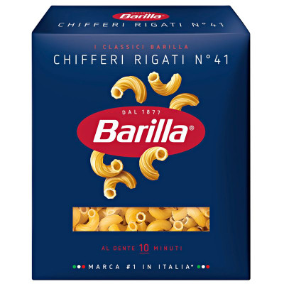 Изображение товара Макароны Barilla Chifferi Rigati n.41 из твёрдых сортов пшеницы, 450г