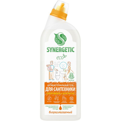 Изображение товара Средство для мытья сантехники Synergetic 5в1 биоразлагаемое, 700мл
