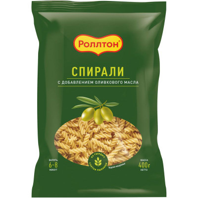 Изображение товара Макароны Роллтон Спирали с оливковым маслом, 400г