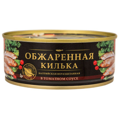 Изображение товара Килька За Родину балтийская обжаренная в томатном соусе, 240г
