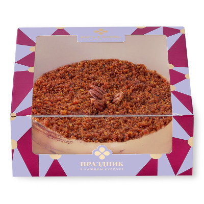 Изображение товара Торт Морковный с пеканом постный Перекрёсток, 500г