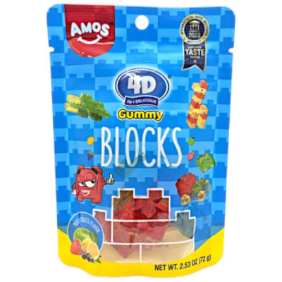 Изображение товара Мармелад Amos Blocks Фруктовый микс жевательный, 72г