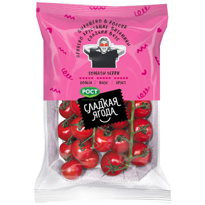Изображение товара Томаты Черри сладкая ягода красные круглые, 400г