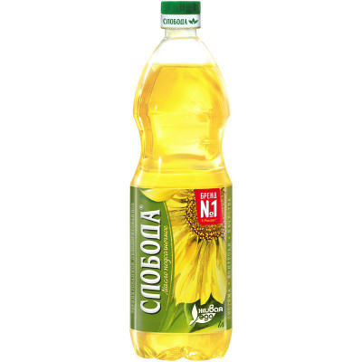 Изображение товара Масло подсолнечное Слобода рафинированное дезодорированное высший сорт, 1л