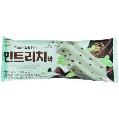 Изображение товара Десерт Seoju Эскимо со вкусом мяты замороженный, 70г