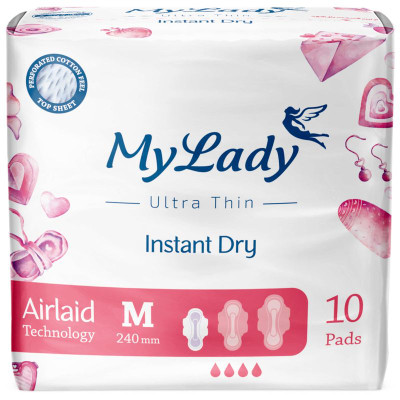 Изображение товара Прокладки My Lady Instant Dry ультратонкие М, 10шт