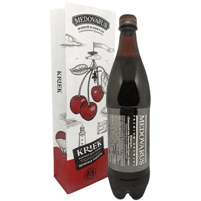 Изображение товара Медовуха Хмельной мёд Вишнёвый крик фильтрованная непастеризованная 5.5%, 1л