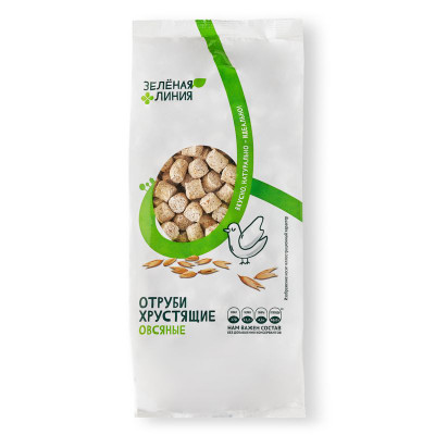 Изображение товара Отруби хрустящие овсяные Зелёная Линия, 230г