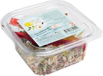 Изображение товара Микс-салат ростковый Солнечная планета Здоровье упаковка, 100г