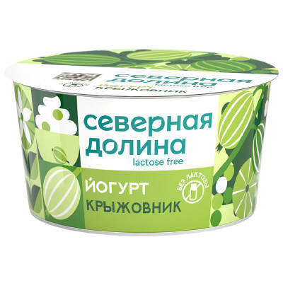 Изображение товара Йогурт Северная Долина Крыжовник безлактозный 2.8%, 130г