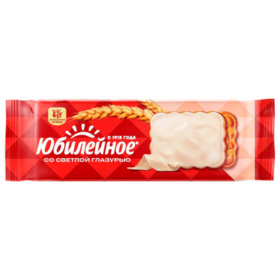 Изображение товара Печенье Юбилейное витаминизированное со светлой глазурью, 121г