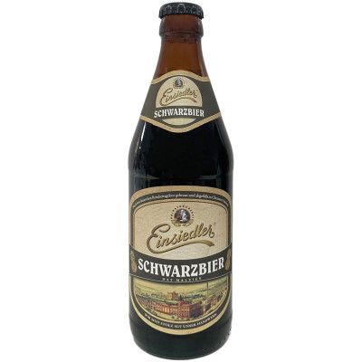 Изображение товара Пиво Einsiedler Schwarzbier темное пастеризованное 5.0 %, 500мл