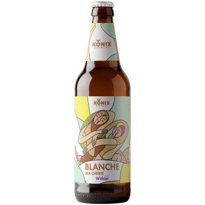 Изображение товара Напиток пивной Konix Brewery Blanche Ma Cherie нефильтрованный 4.5%, 450мл