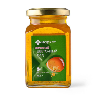 Изображение товара Мёд липовый натуральный Маркет Перекрёсток, 350г