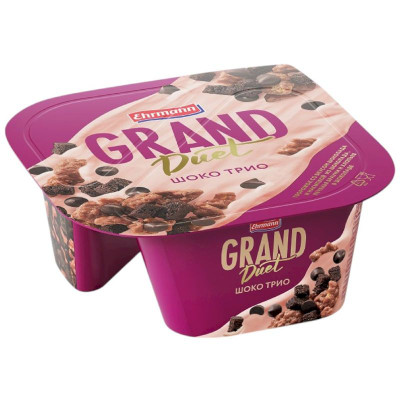 Изображение товара Десерт творожный Grand Duet Шоко трио шоколад 7.3%, 138г
