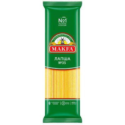 Изображение товара Лапша Makfa длинная группа А высший сорт, 450г