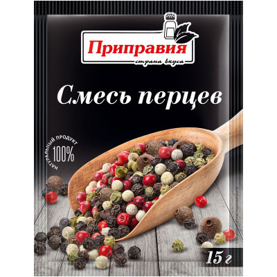 Изображение товара Приправа Приправия Смесь перцев, 15г