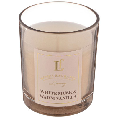 Изображение товара Свеча Lefard White Musk&Warm Vanilla ароматизированная в стакане, 6х7.5см