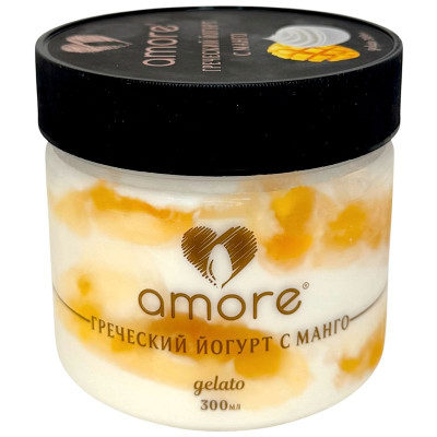 Изображение товара Мороженое Amore кисломолочное с греческим йогуртом и манго 6%, 300мл